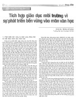 Tích hợp giáo dục môi trường vì sự phát triển bền vững môn văn học pdf