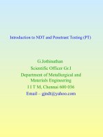 Introduction to NDT and penetrant testing