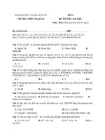 SỞ GIÁO DỤC VÀ ĐÀO TẠO TN TRƯỜNG THPT TRẠI CAU ĐỀ 24 pptx