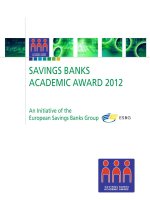 SAVINGS BANKS ACADEMIC AWARD 2012: An Initiative of the European Savings Banks Group potx