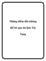 Những điểm đến không thể bỏ qua du lịch Tây Tạng pdf