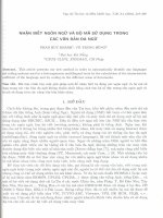 Nhận biết ngôn ngữ và bộ mã sử dụng trong các văn bản đa ngữ. pptx
