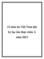 12 món ăn Việt Nam đạt kỷ lục ẩm thực châu Á năm 2012 potx