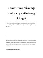 8 bước trang điểm thật xinh và tự nhiên trong kỳ nghỉ pptx