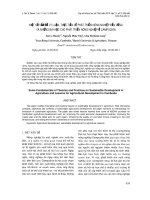 MỘT SỐ VẤN ĐỀ LÝ LUẬN, THỰC TIỄN VỀ PHÁT TRIỂN NÔNG NGHIỆP BỀN VỮNG VÀ NHỮNG BÀI HỌC CHO PHÁT TRIỂN NÔNG NGHIỆP Ở CAMPUCHIA potx