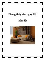 Phong thủy cho ngày Tết thêm lộc ppt