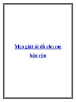 Mẹo giặt ủi đồ cho mẹ bận rộn doc
