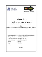 Kế toán xác định kết quả kinh doanh tại Công ty TNHH Đầu tư và tư vấn Đông Du