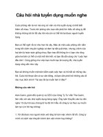 Câu hỏi nhà tuyển dụng muốn nghe pdf