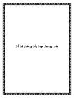 Bố trí phòng bếp hợp phong thủy docx