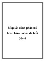 Bí quyết đánh phấn má hoàn hảo cho làn da tuổi 30-40 ppt