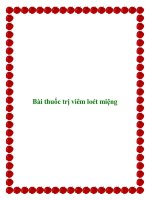 Bài thuốc trị viêm loét miệng pot