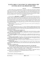 Tuyển chọn và so sánh các giống/dòng nếp có năng suất cao phẩm chất tốt pot