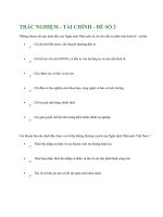 TRẮC NGHIỆM - TÀI CHÍNH - Đề Số 2 pot