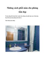 Những cách phối màu cho phòng tắm đẹp docx