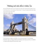 Những nơi nên đến ở châu Âu pot