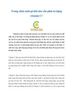 Trong chăn nuôi gà khi nào cần phải sử dụng vitamin C? potx