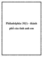 Philadelphia (Mỹ) - thành phố của tình anh em doc