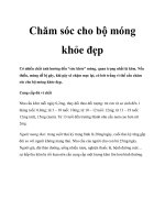 Chăm sóc cho bộ móng khỏe đẹp pptx