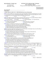 đề thi tuyển sinh đại học môn sinh khối b năm 2013 mã đề  638