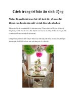 Cách trang trí bàn ăn sinh động docx
