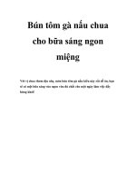 Bún tôm gà nấu chua cho bữa sáng ngon miệng ppt
