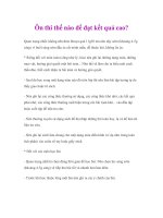 Ôn thi thế nào để đạt kết quả cao? docx