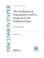 The Treatment of Uncertainty in EPA’s Analysis of Air Pollution Rules: A Status Report pot