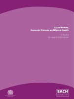 Asian Women, Domestic Violence and Mental Health docx