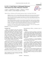 Ca-125: A Useful Marker to Distinguish Pulmonary Tuberculosis from Other Pulmonary Infections pptx
