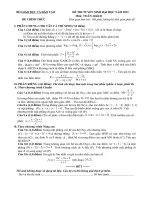 ĐỀ THI CHÍNH THỨC MÔN TOÁN NĂM 2013 KHỐI D