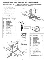 Hollywood Racks Sport Rider Hitch Rack Instruction Manual pdf