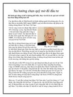 Xu hướng chọn quỹ mở để đầu tư pot