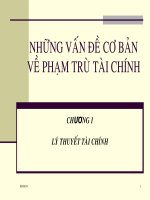 Bài giảng Tài chính tiền tệ chương 1