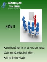 Mục tiêu đào tạo trong một tổ chức, doanh nghiệp. potx