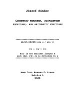 geometric theorems, diophantine equations and arithmetic functions - j. sandor