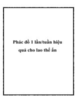 Phác đồ 1 lần/tuần hiệu quả cho lao thể ẩn ppt