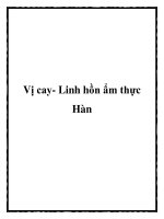 Vị cay- Linh hồn ẩm thực Hàn docx