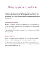 Những nguyên tắc cơ bản khi ăn doc