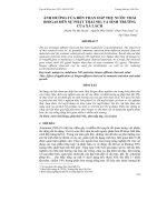 ẢNH HƯỞNG CỦA BÓN THAN HẤP THỤ NƯỚC THẢI BIOGAS ĐẾN SỰ PHÁT THẢI NH3 VÀ SINH TRƯỞNG CỦA XÀ LÁCH potx