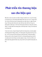 Phát triển tên thương hiệu sao cho hiệu quả potx
