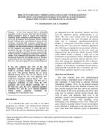 RISK OF PULMONARY TUBERCULOSIS ASSOCIATED WITH EXOGENOUS REINFECTION AND ENDOGENOUS REACTIVATION IN A SOUTH INDIAN RURAL POPULATION-A MATHEMATICAL ESTIMATE* doc