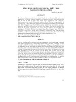 TÌNH HÌNH NHIỄM LEPTOSPIRA TRÊN CHÓ TẠI THÀNH PHỐ CẦN THƠ potx