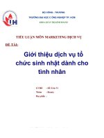 Tiểu luận môn Marketing dịch vụ