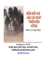 BIẾN ĐỔI KHÍ HẬU VÀ PHÁT TRIỂN BỀN VỮNG WEEK 2 (17 Sept 2010) doc