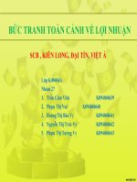 BỨC TRANH TOÀN CẢNH VỀ LỢI NHUẬN  SCB , KIÊN LONG, ĐẠI TÍN, VIỆT Á