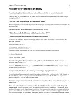 History of Florence and Italy pot