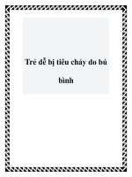 Trẻ dễ bị tiêu chảy do bú bình potx