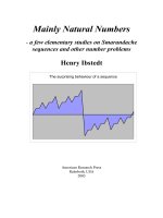 mainly natural numbers - studies on sequences - h. ibstedt