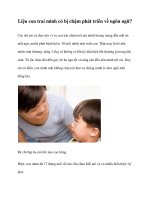 Liệu con trai mình có bị chậm phát triển về ngôn ngữ? docx